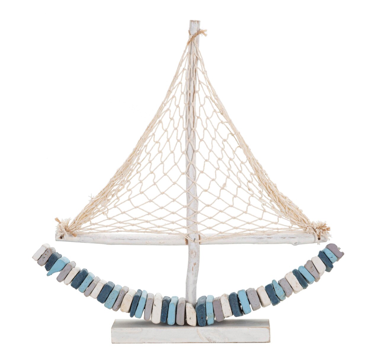 Decoratiune Boat Color, Mauro Ferretti, 45x7x45 cm, lemn de tanoak, multicolor - imagine 7